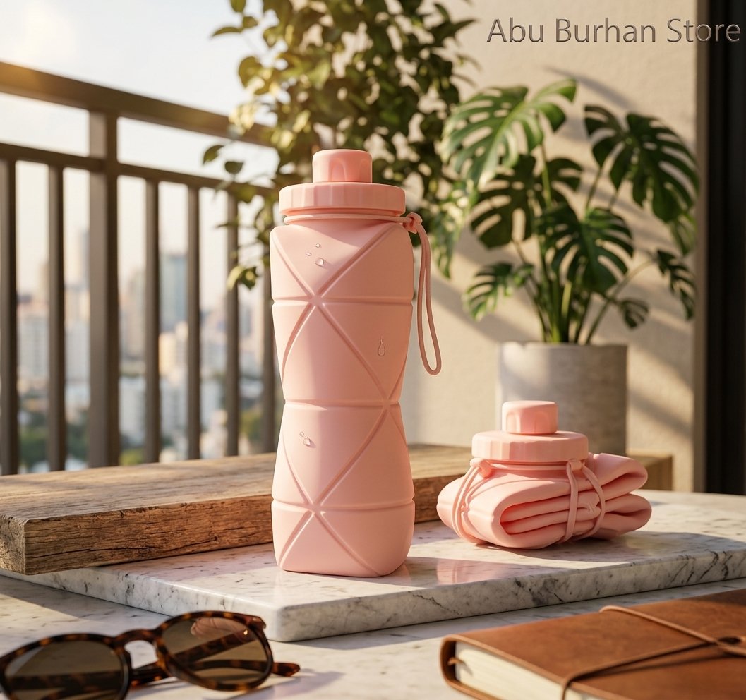 Foldable Silicone Water Bottle 600ml - Convenient and Compact Design