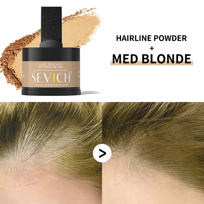 Sevich Hair Line Powder 4g Black Root Cover Up Natural Instant Waterproof Hairline Shadow Powder Hair Concealer Coverage 13color