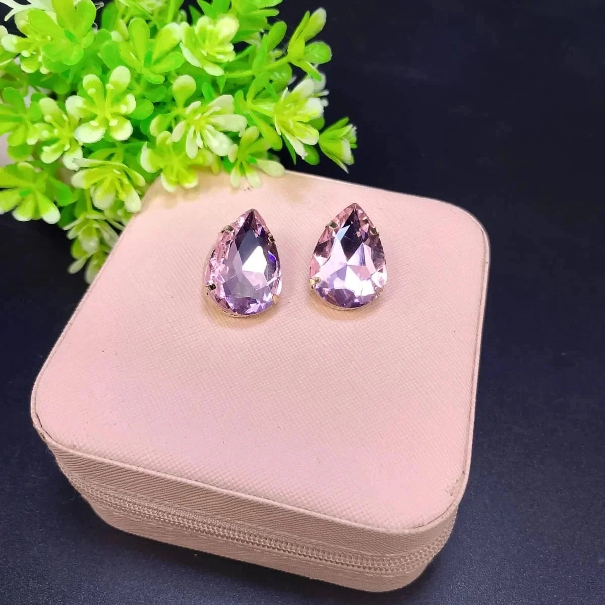 Drop stone stud Earrings