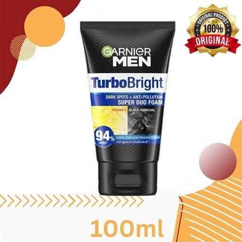 Garnier Face Wash Turbo Bright Super Duo Foam Vitamin C - 100gm