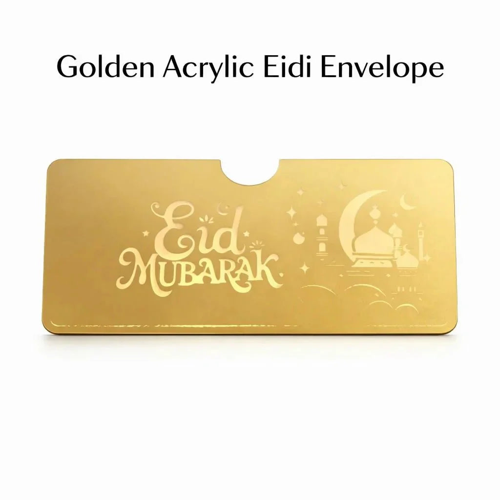 Golden acrylic golden envelope