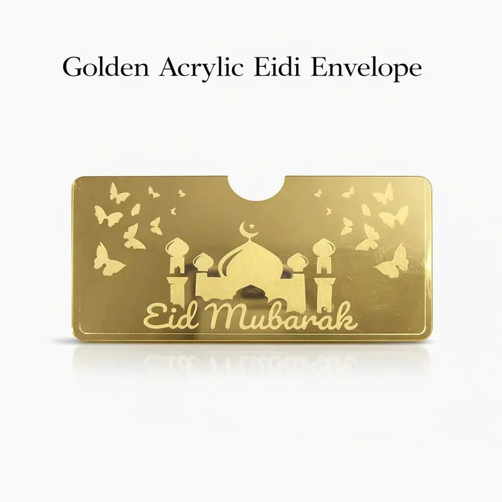 Golden acrylic golden envelope