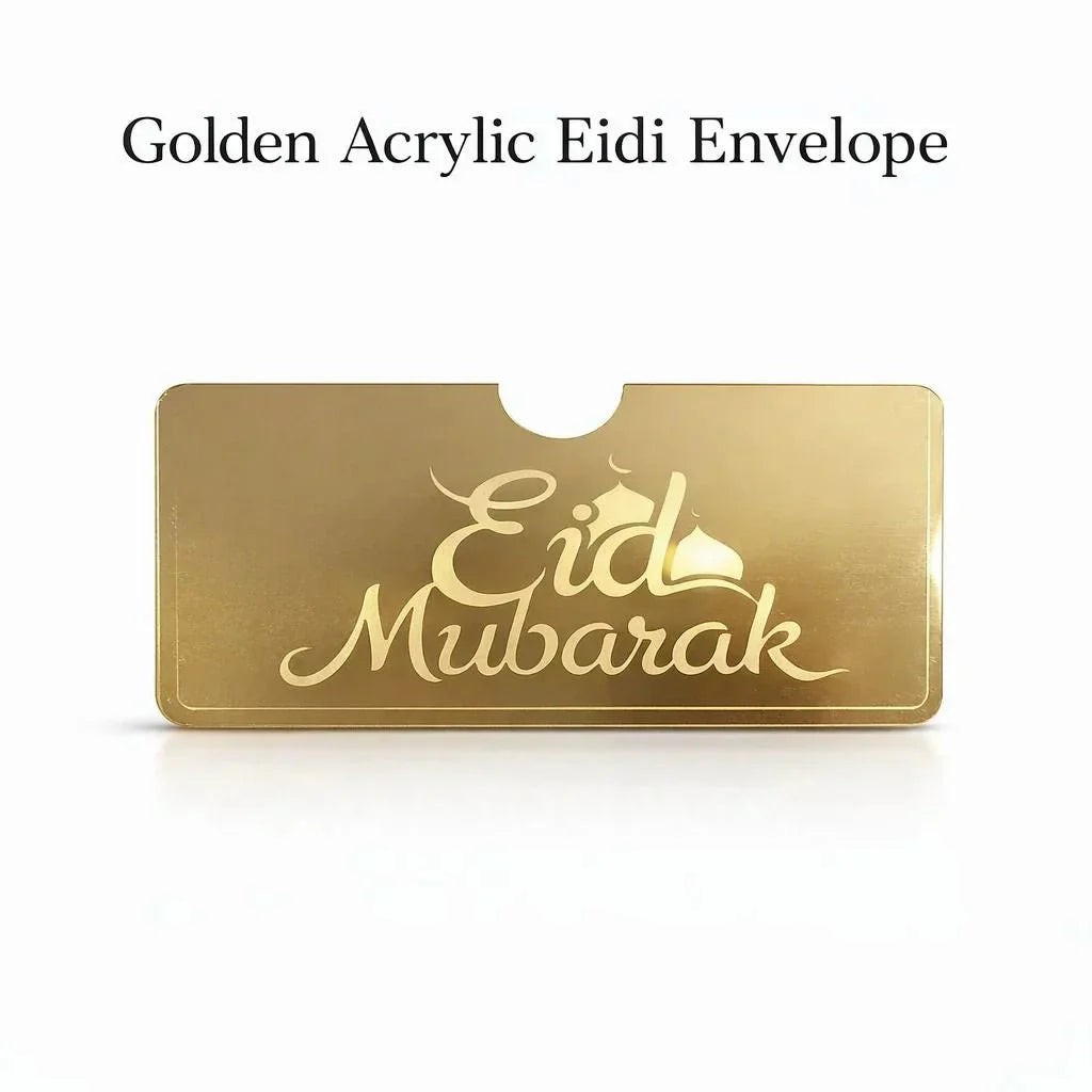 Golden acrylic golden envelope