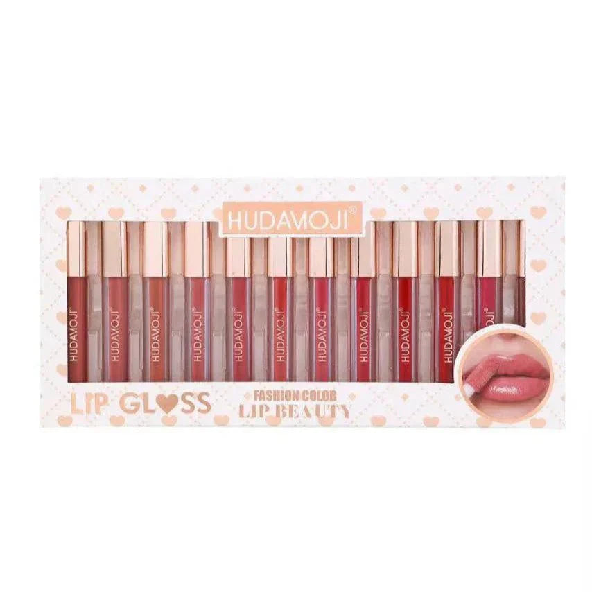 Hudamoji Fashion Color Lip Beauty Lip Gloss Pack of 12