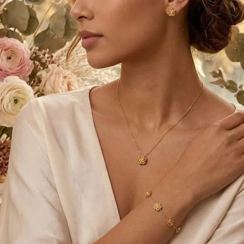 Stainless Steel New Arrival Rose Combo Set
