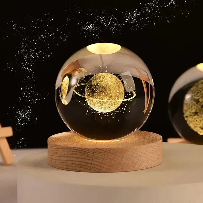 3D Galaxy Crystal Ball Night Light