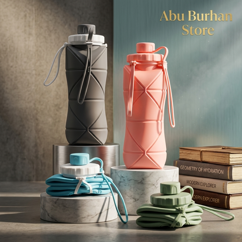 Foldable Silicone Water Bottle 600ml - Convenient and Compact Design