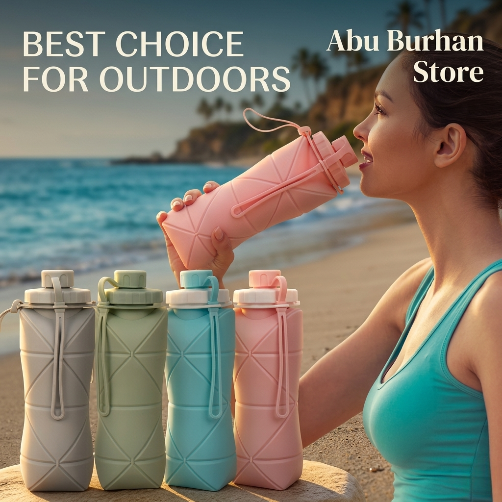 Foldable Silicone Water Bottle 600ml - Convenient and Compact Design