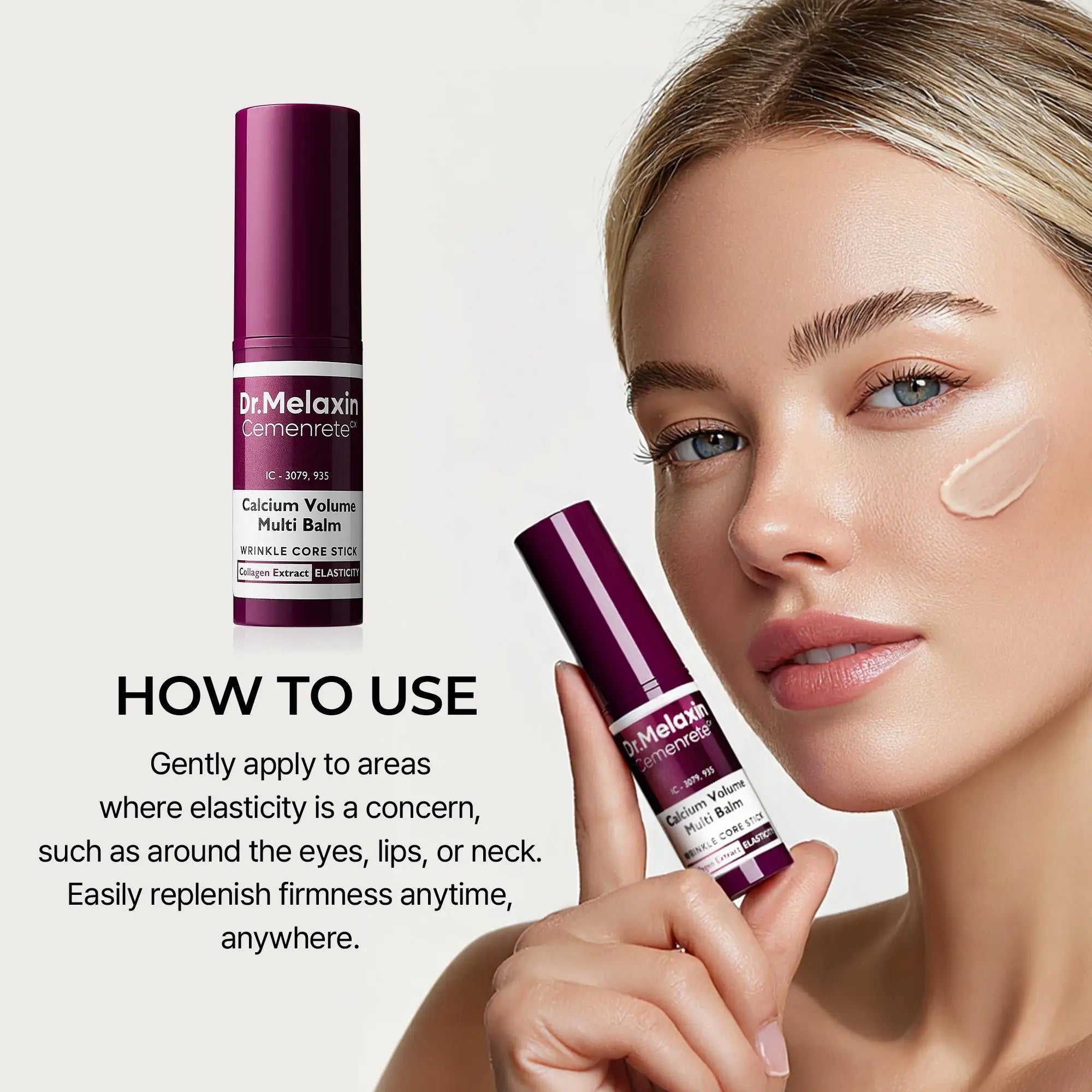 Dr.Melaxin Calcium Multi Balm 9g Collagen Eye Stick Anti-Aging Eye Care Firming Brightening Multi Balm Korean Cosmetics