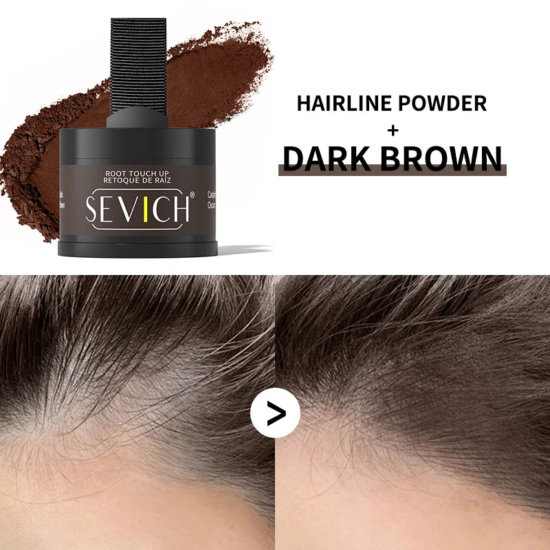 Sevich Hair Line Powder 4g Black Root Cover Up Natural Instant Waterproof Hairline Shadow Powder Hair Concealer Coverage 13color