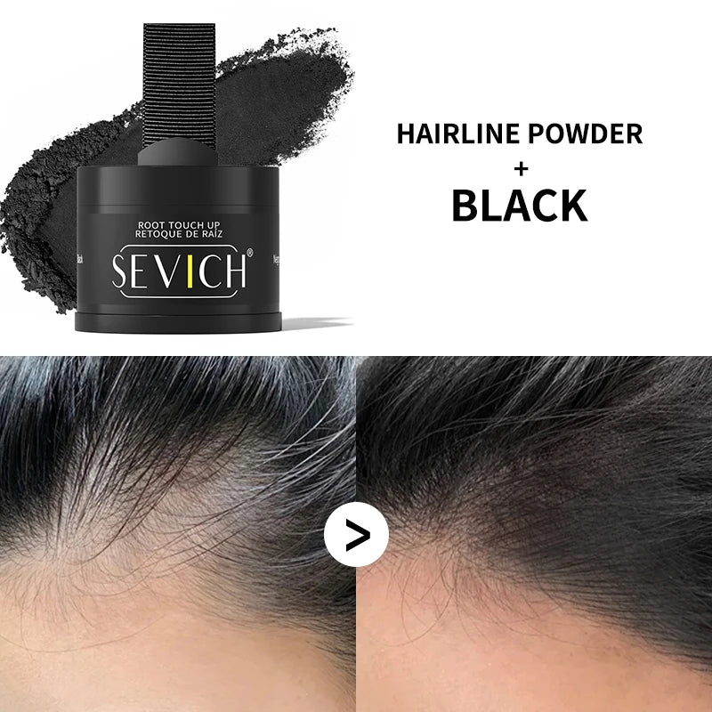 Sevich Hair Line Powder 4g Black Root Cover Up Natural Instant Waterproof Hairline Shadow Powder Hair Concealer Coverage 13color