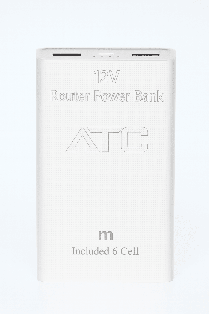 ATC 12V Router Power Bank (20000mAh) – Backup Battery for Wi-Fi Routers, Cameras & DVRs
