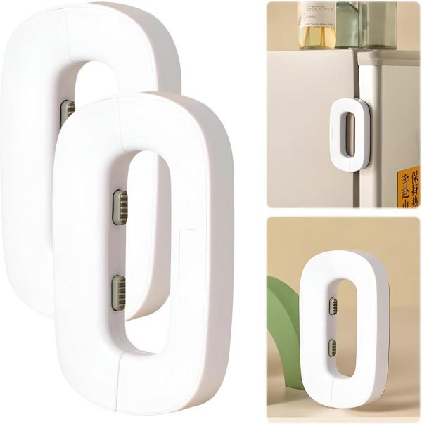 Child Safety Refrigerator Lock, Refrigerator Door Lock, Self Adhesive Freezer Door, Refrigerator Door, Double Safety Button, Home Safe Design, Child Proof Refrigerator Door Lock Multicolor