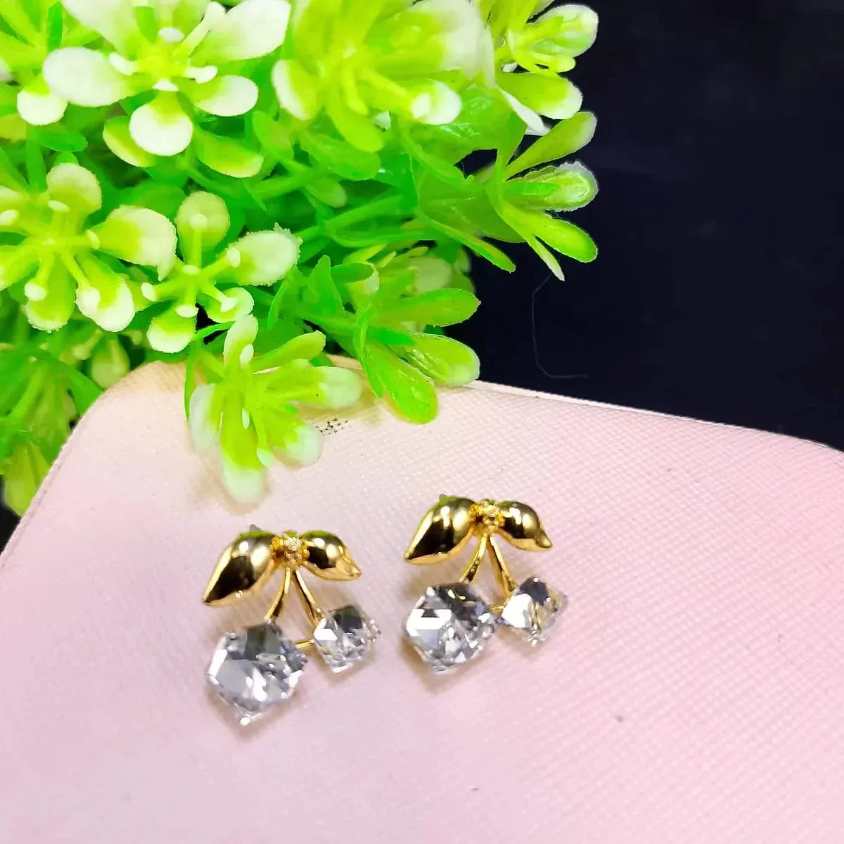 Crystal Stone Design Earrings