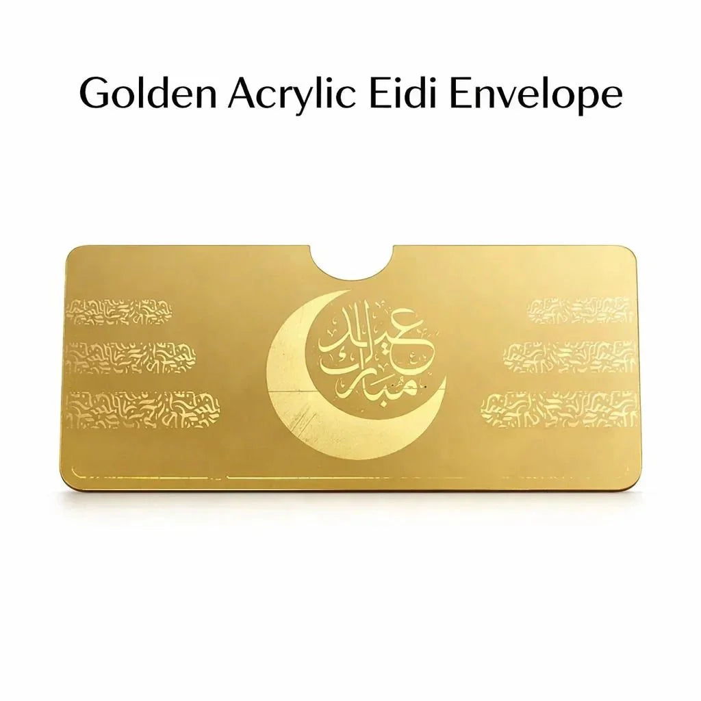 Golden  acrylic golden envelope