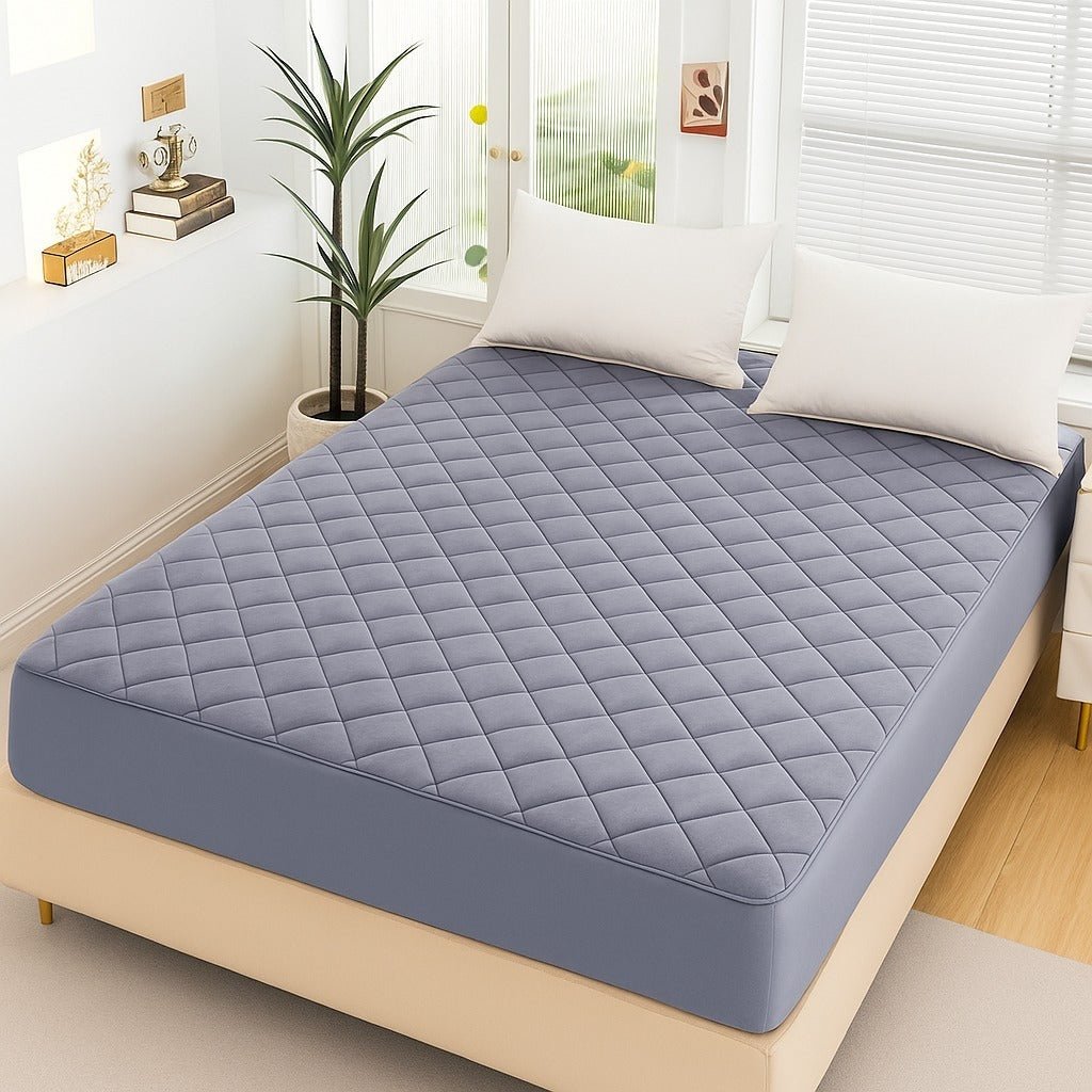 King Size Duvet Quilted Cotton Waterproof Mattress Protector Cover