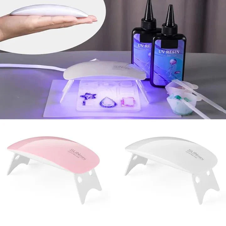 SUNmini Portable 6W Mini UV Lamp, Resin 6 LED Curing Light USB Charge